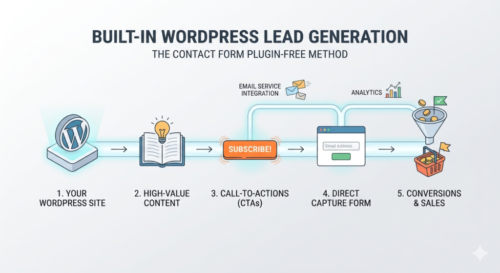 Generation Machine in WordPress Without Contact Form Plugins create a simple image for above